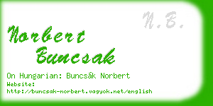 norbert buncsak business card